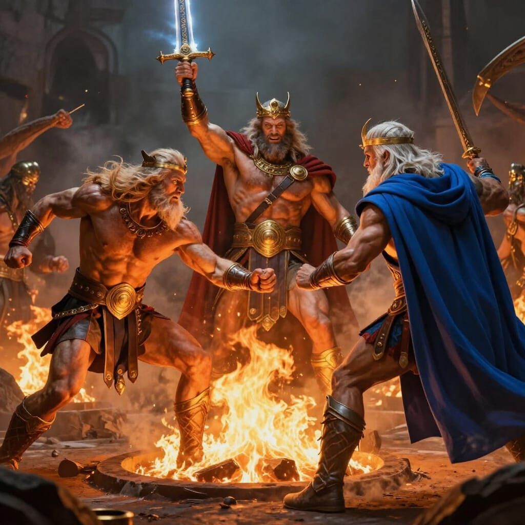Gods vs King Arthur in Fiery Clash