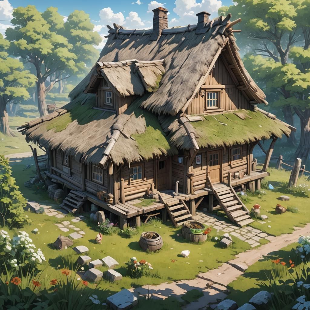 Cottage on Chicken Feet in Russian Tundra