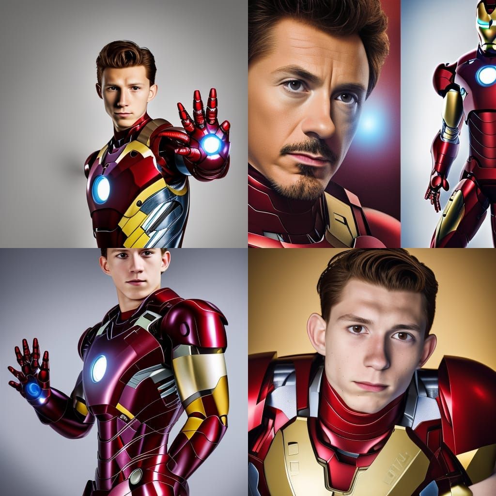 Iron Man Portrait in Professional Photography Style