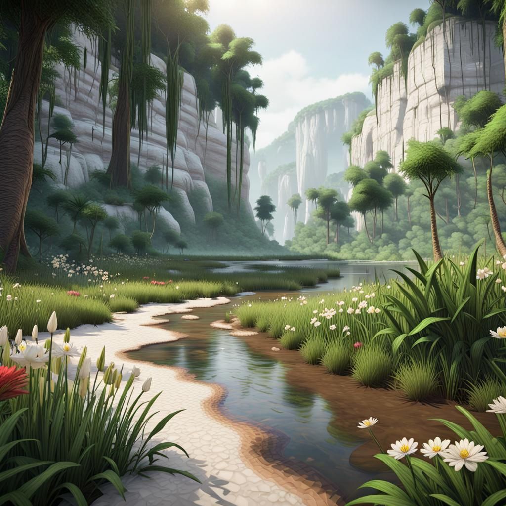 Lush Forest Meets Arid Plain: 3D Game Cinematic