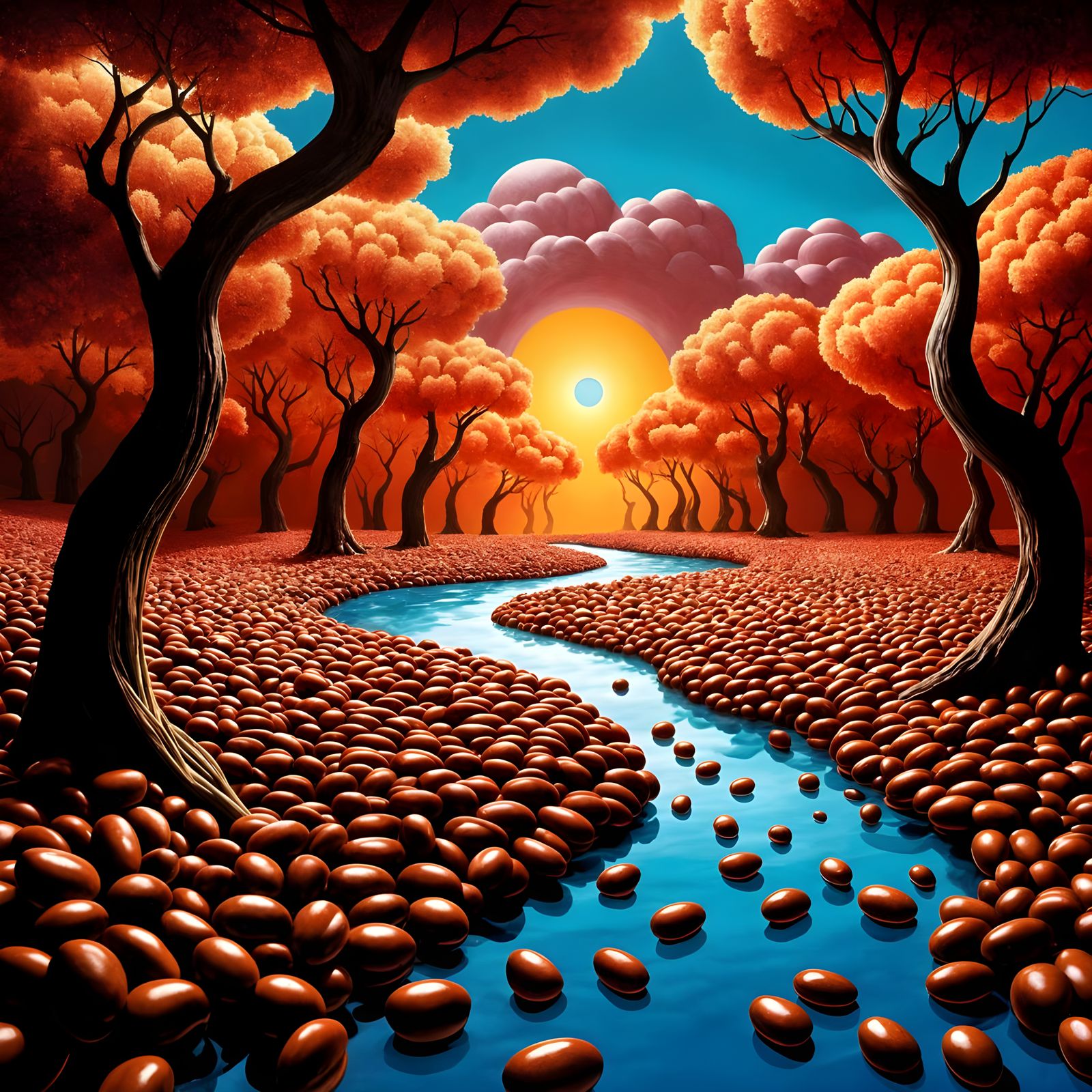 Cocoa Beans Growing on Trees, Chocolate as Fruit