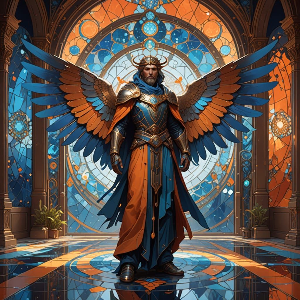 Ethereal Being in Mirrored Chamber