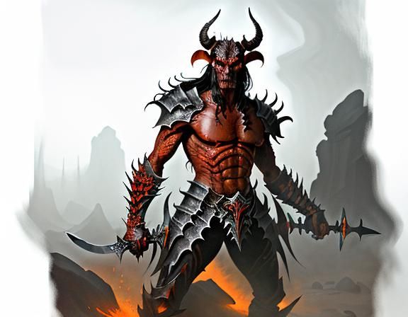 Crablegged Centaurion Demon in Dark Fantasy Illustration