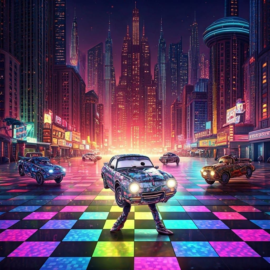 Futuristic City Disco Party