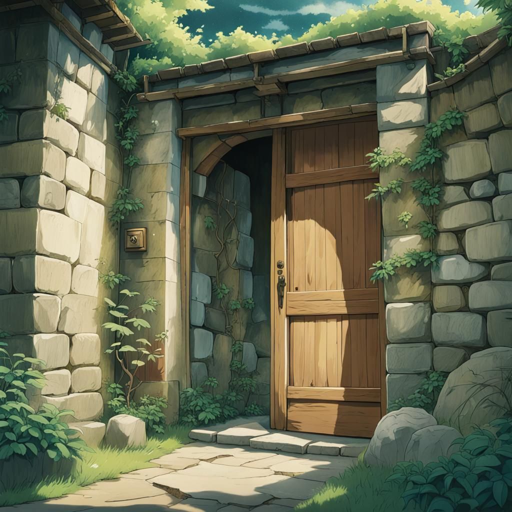 Secret Garden Doorway in Anime Style