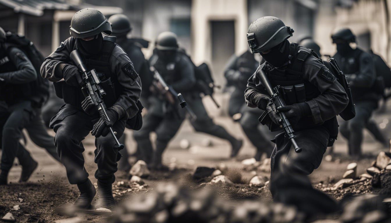 SWAT Soldiers in Urban Combat: Professional Photography