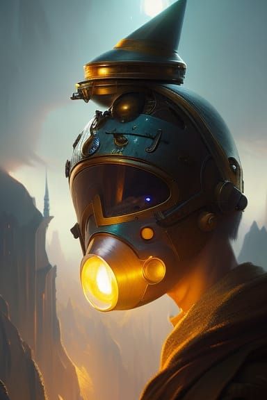 Clockpunk Time Keeper Portrait, Artstation Quality