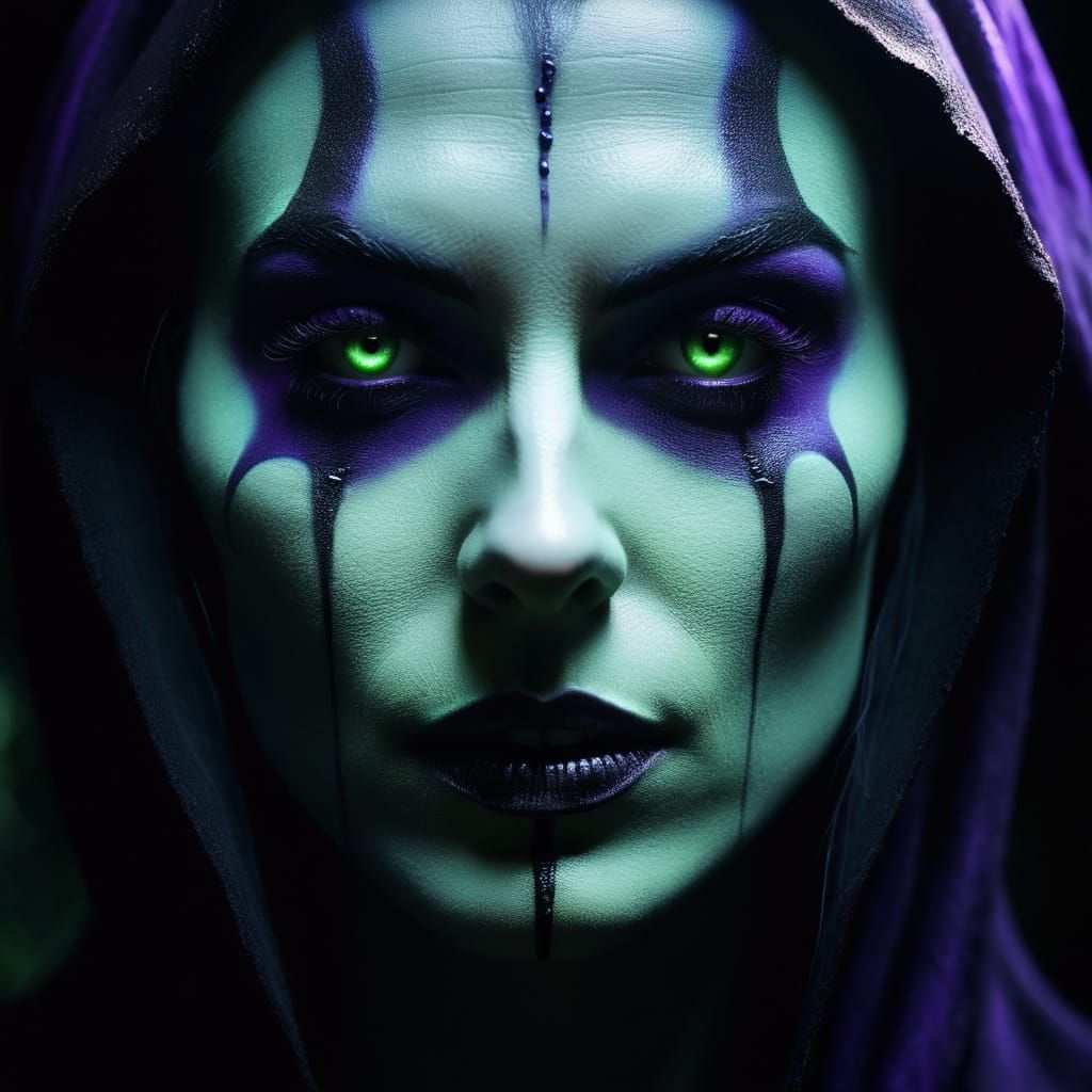 Ethereal Nightmare: Dark Fantasy Split Portrait