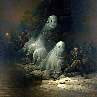 Haunting Ghosts in Gothic Horror Style