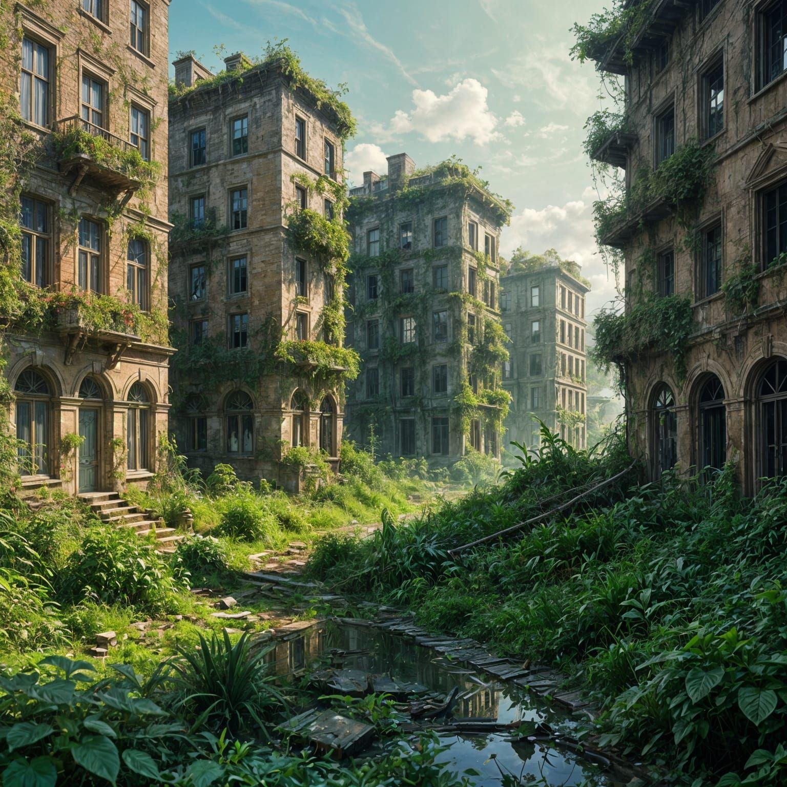 Earth After People: Impressionistic Surreal Landscape