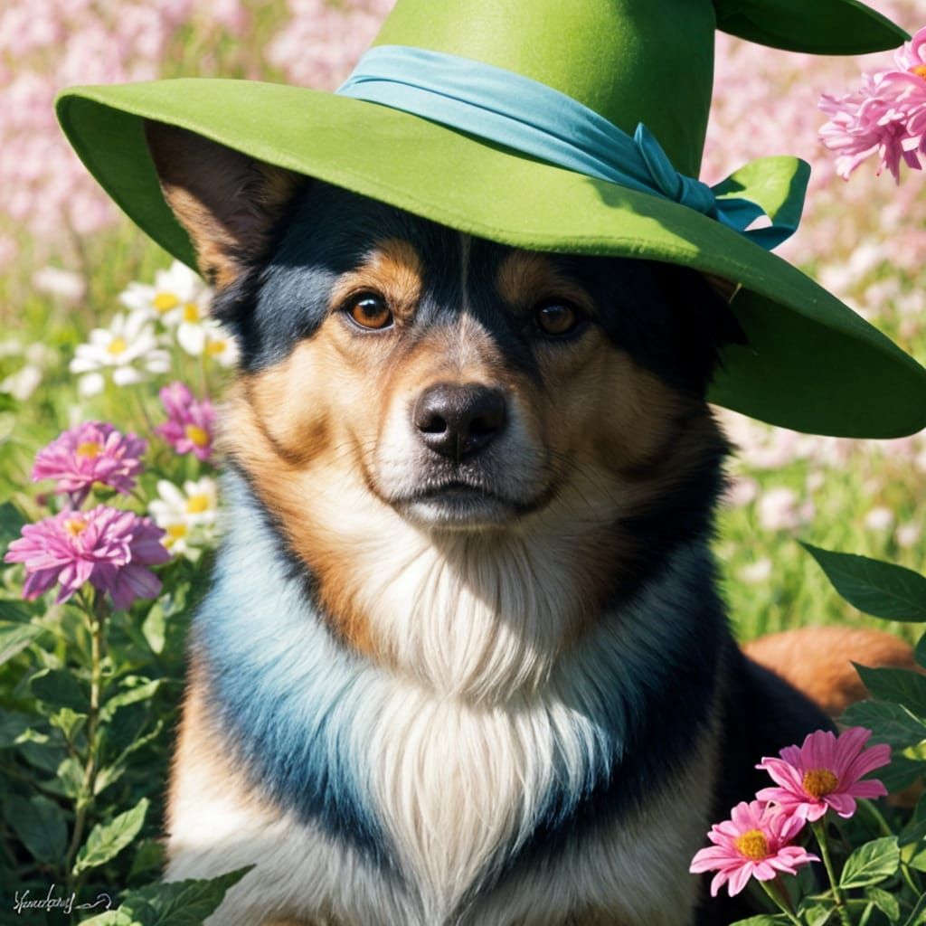 Dog Wearing a Hat