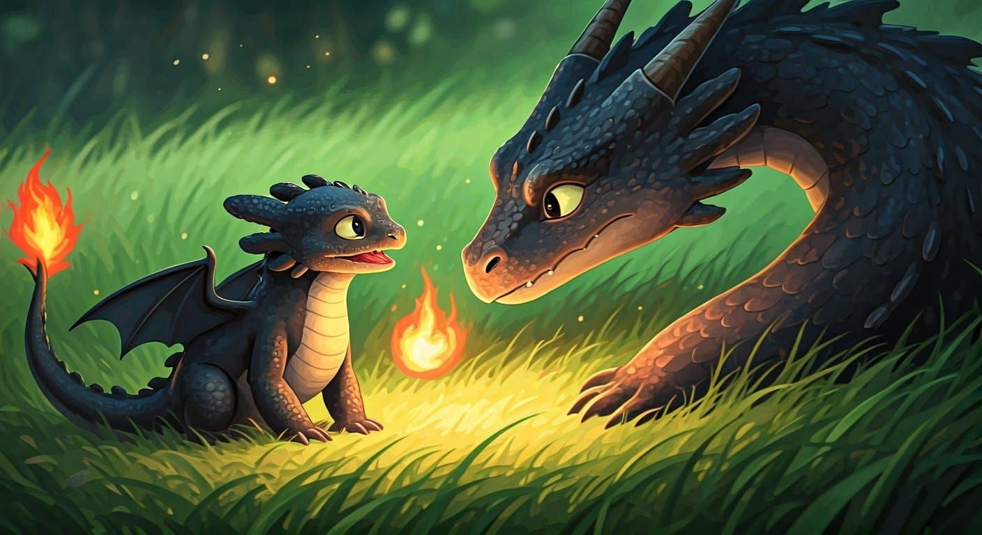 Baby and Mama Dragon