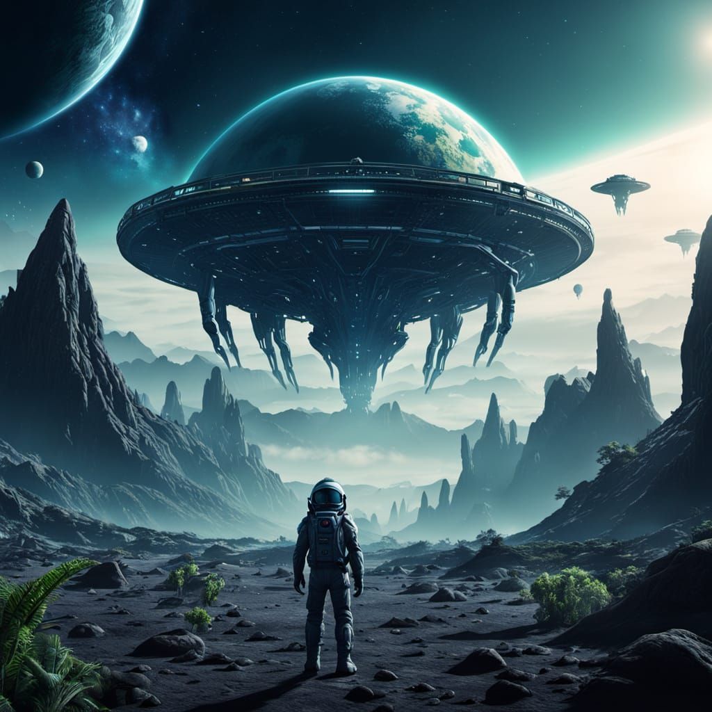 First Alien Contact: A Fantastical Matte Painting