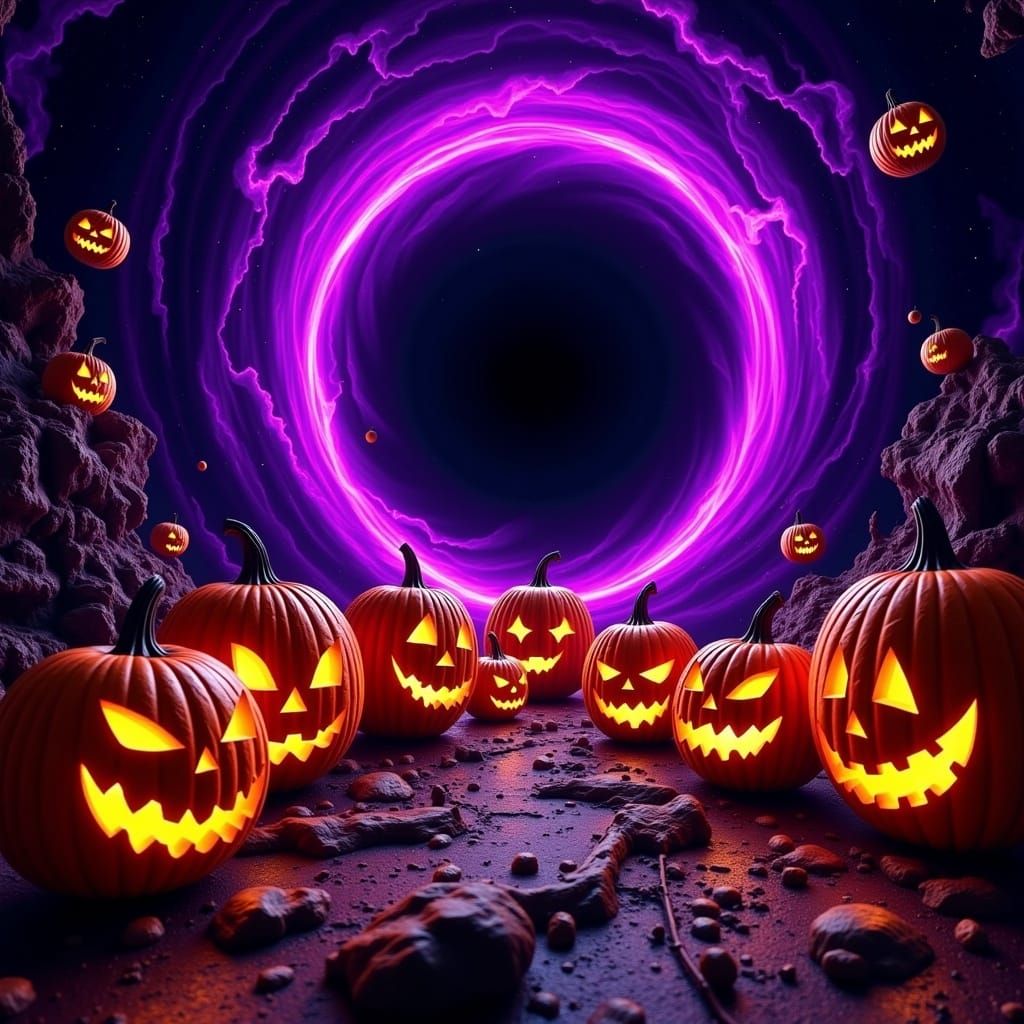 Jack-o-Lanterns Swallowed by a Black Hole