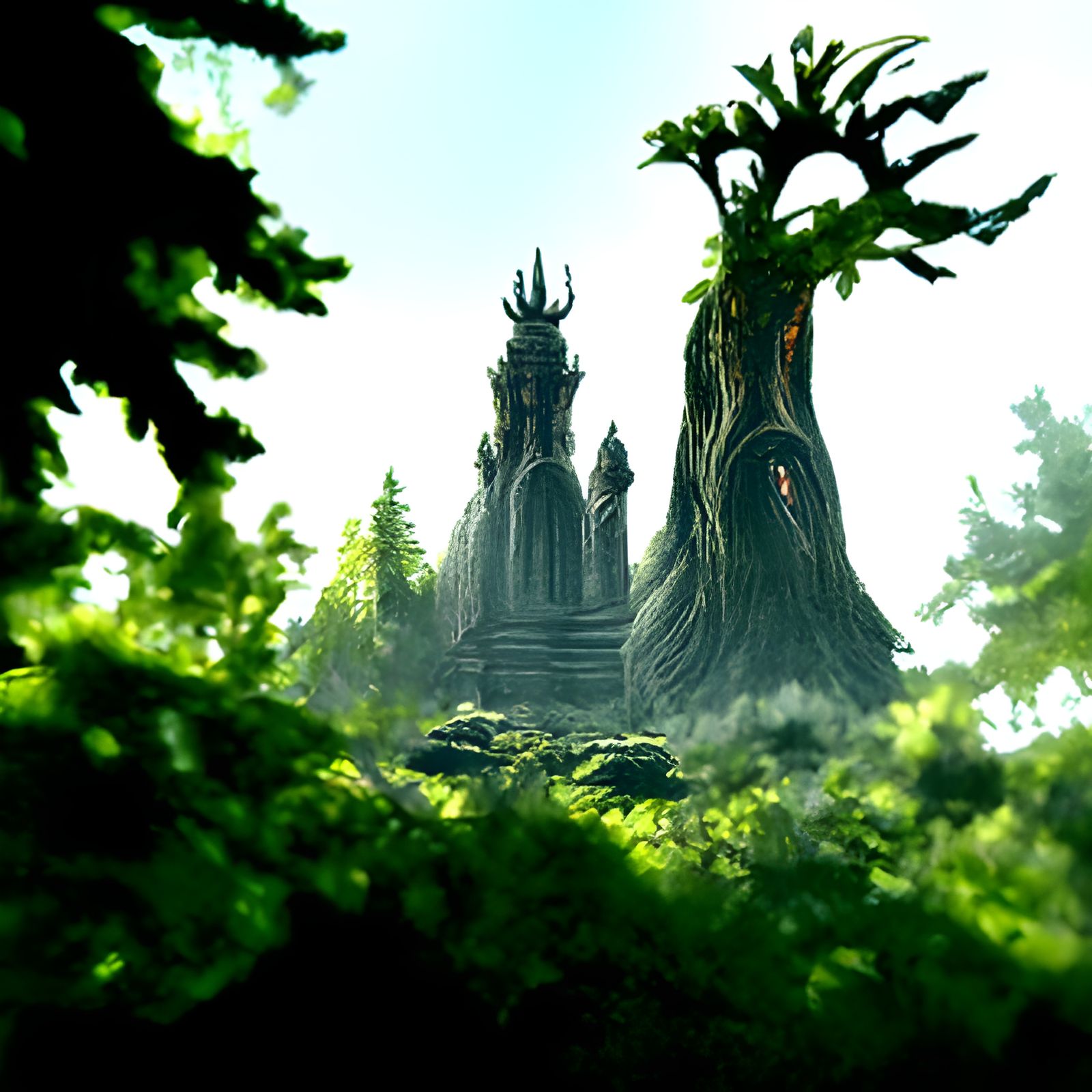 Forest Temple of the Ents: Digital Matte Painting