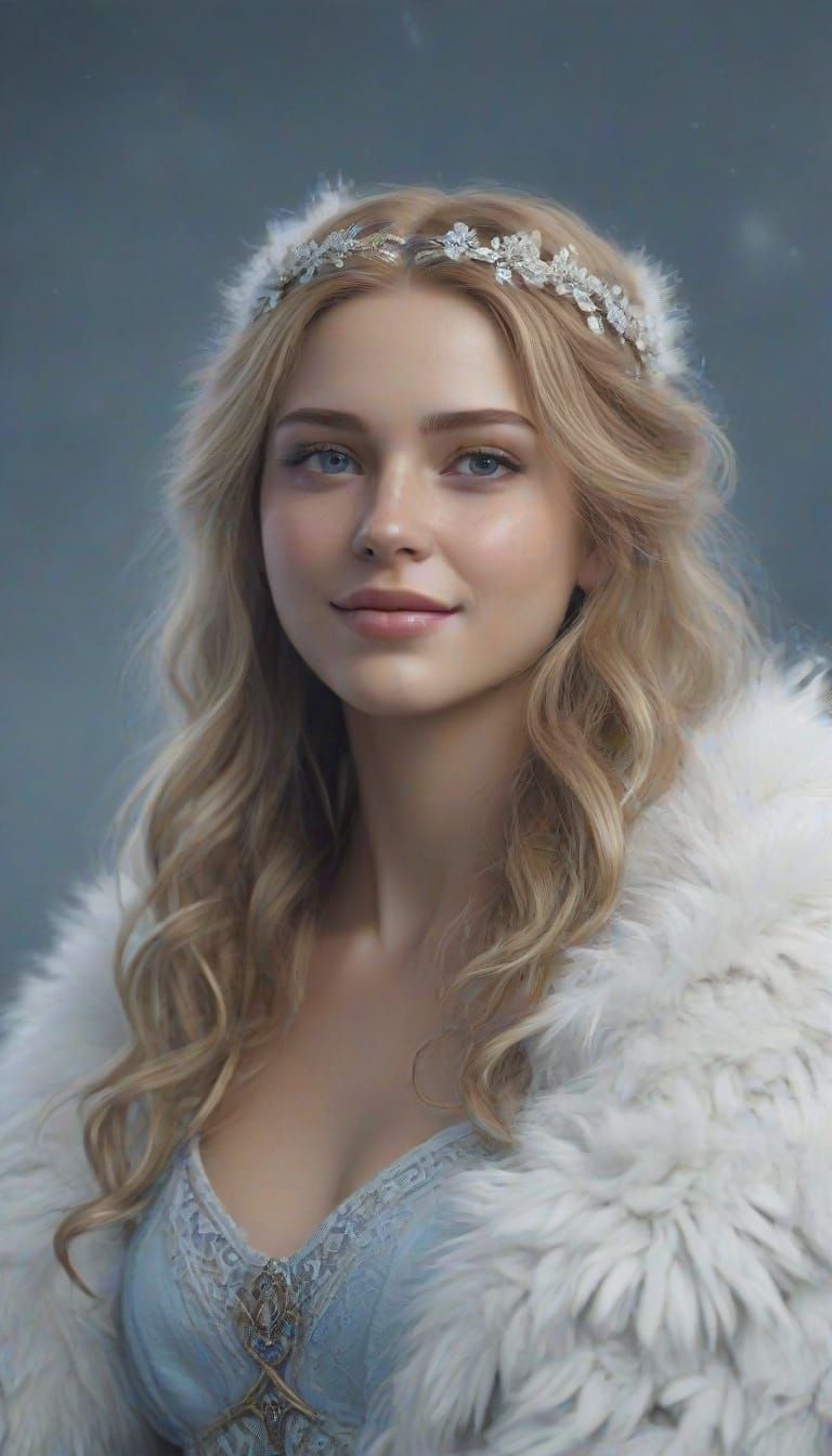 Norse Goddess Freya in Elegant Fantasy Portrait