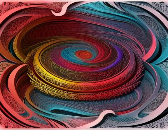 Abstract Fractal Design with Vibrant Shading