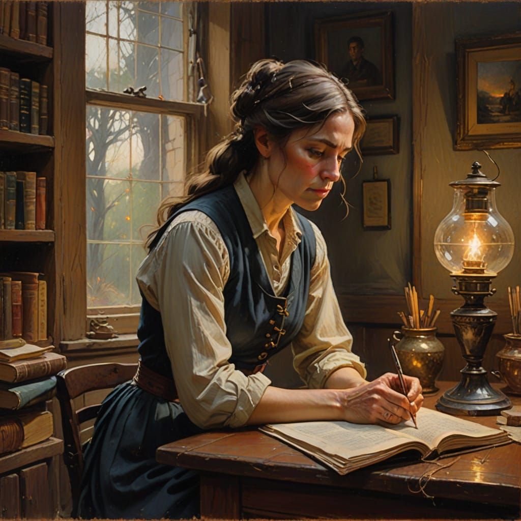 Serene Scholar Lost in Thought