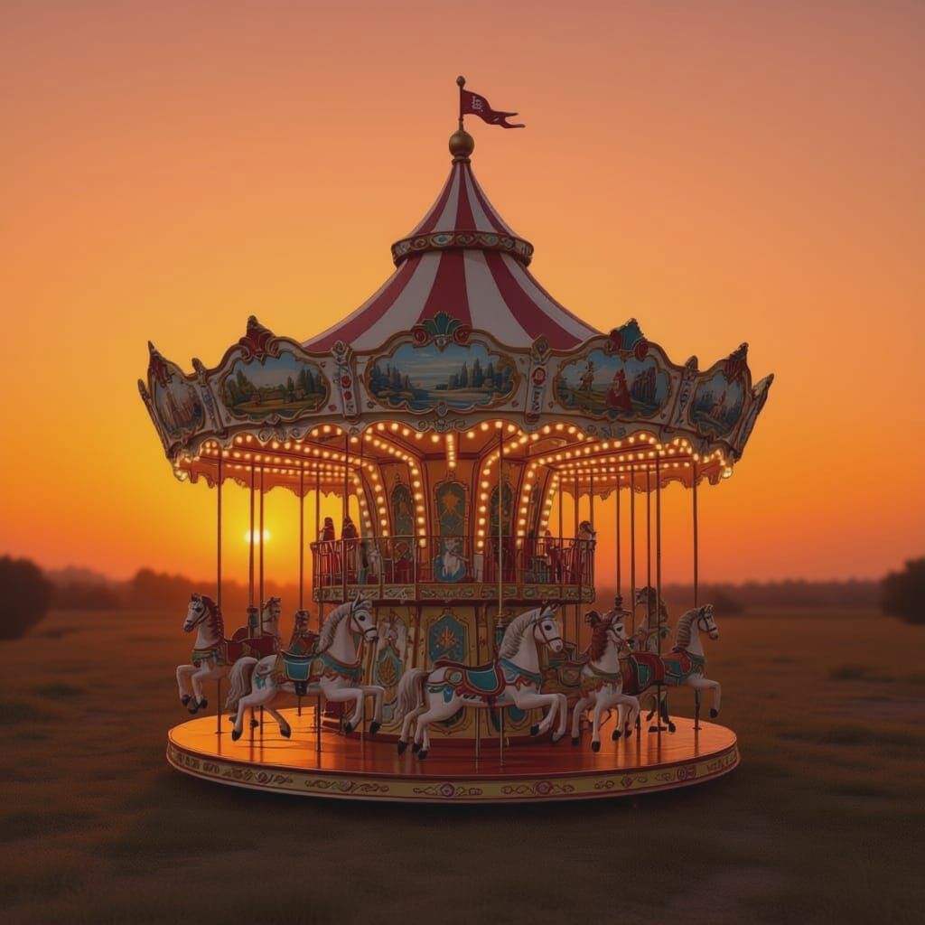 Carousel at Sunset