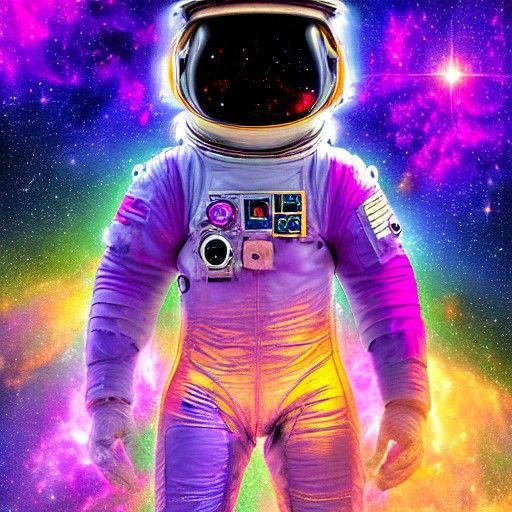 Astral Astronaut Monkeys in Holographic Cosmic Art