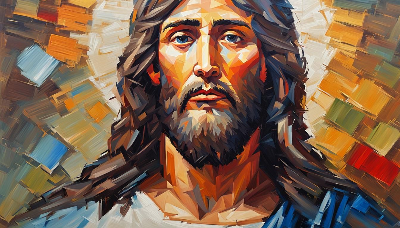 Impressionist Portrait of Jesus Christ on Canvas