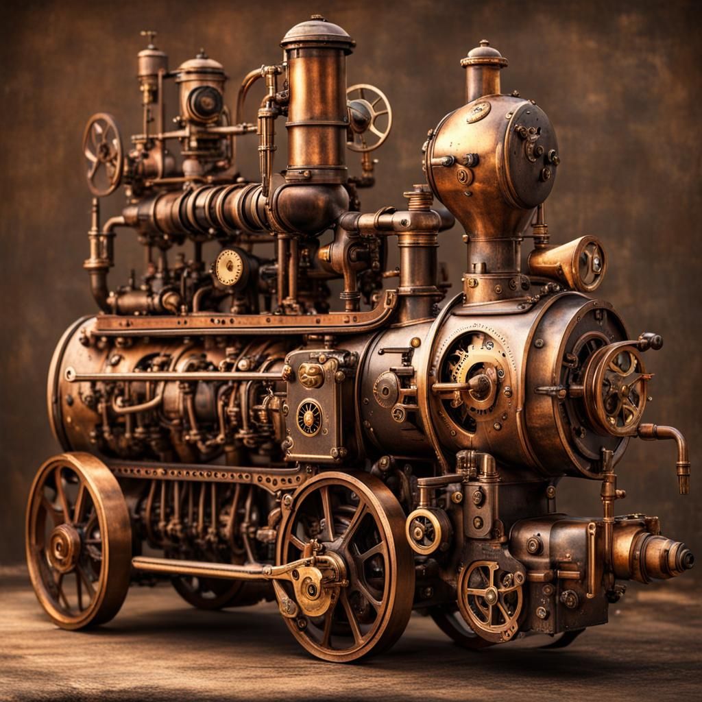 Steampunk Engine Radiates Happiness and Wonder
