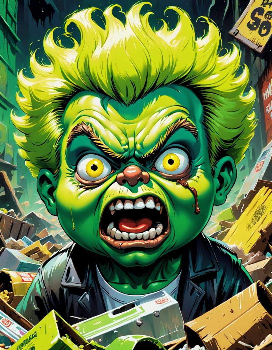 Gross Job in Garbage Pail Kids Style