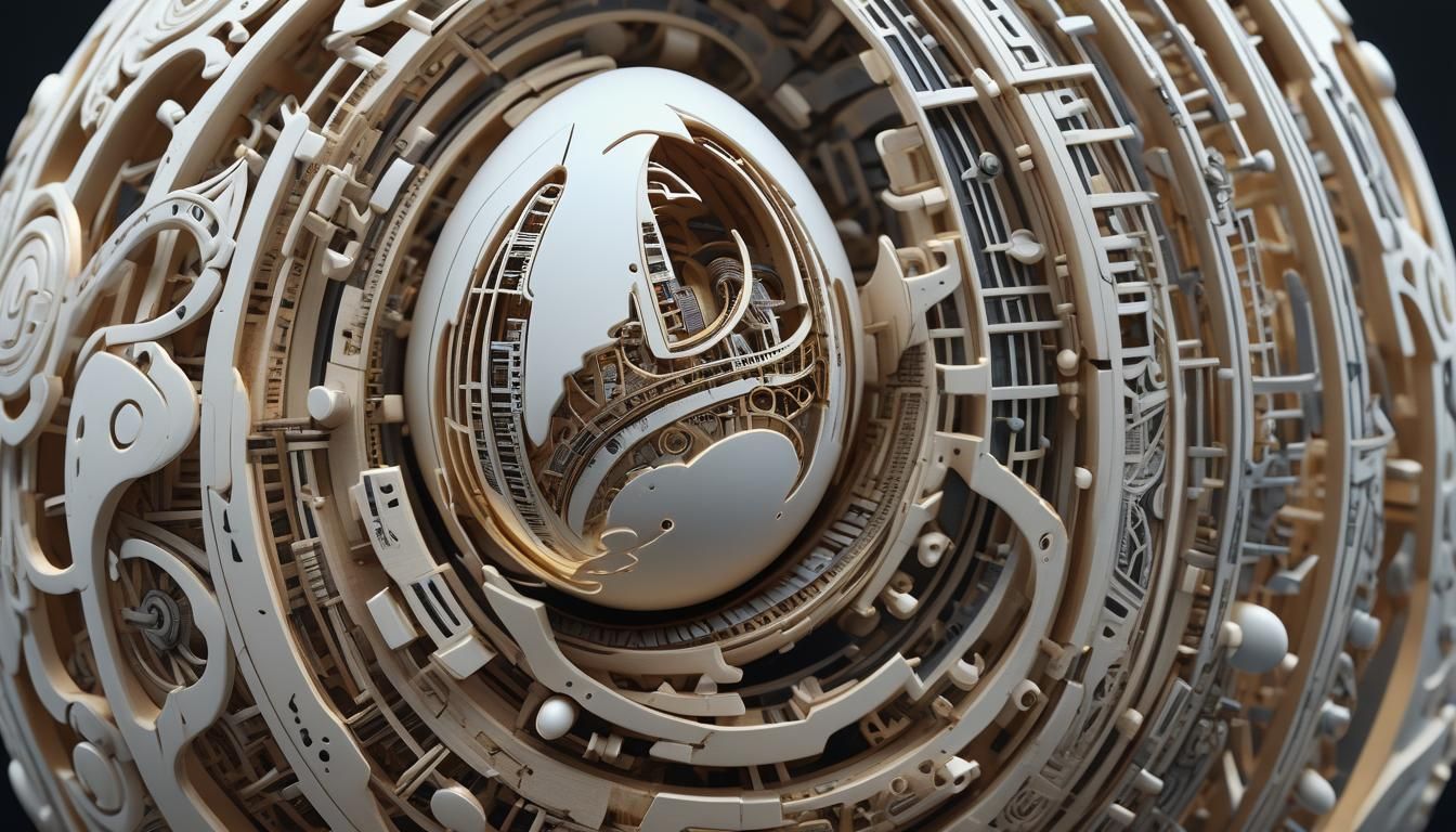 Scrimshaw Egg Reveals Symphony Score in Sci-Fi Style