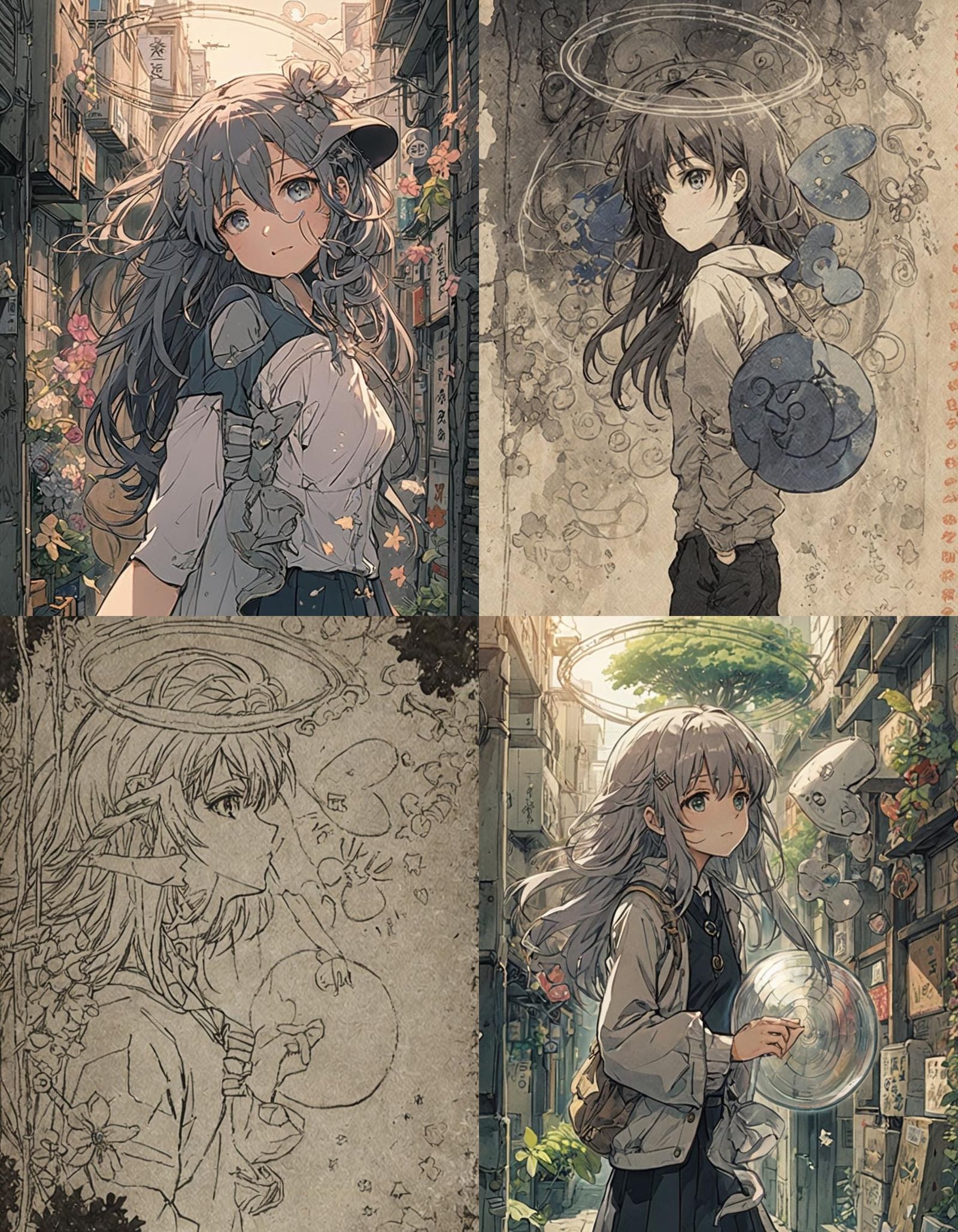 Anime Style Scene in Japanese Manga