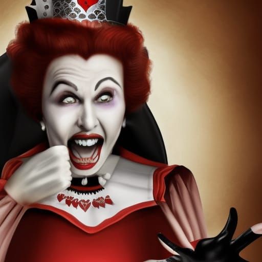 Furious Queen of Hearts Ready to Strike