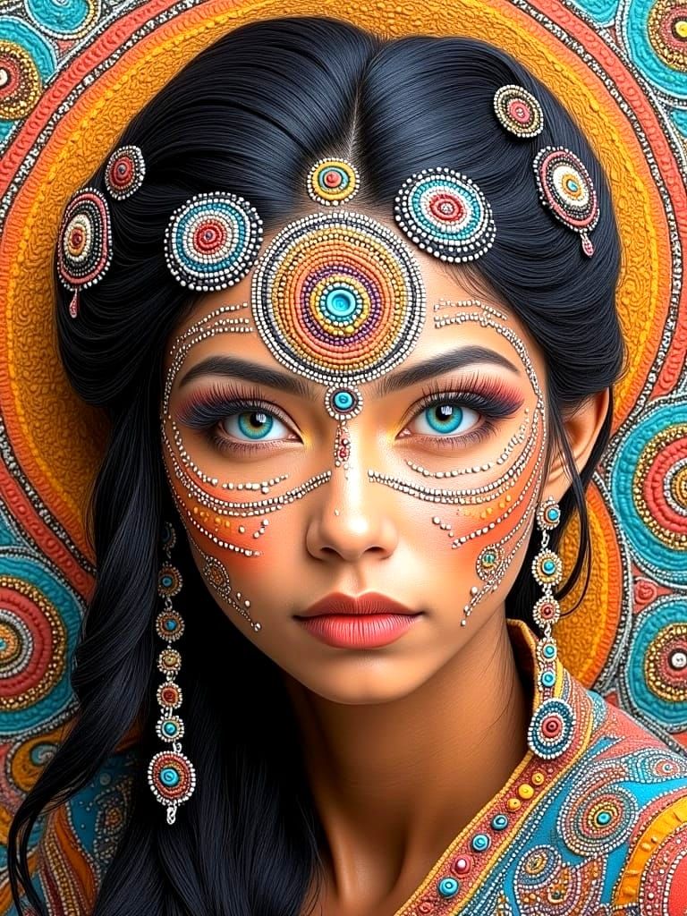 A stunningly beautiful portrait of a young Tibetan woman