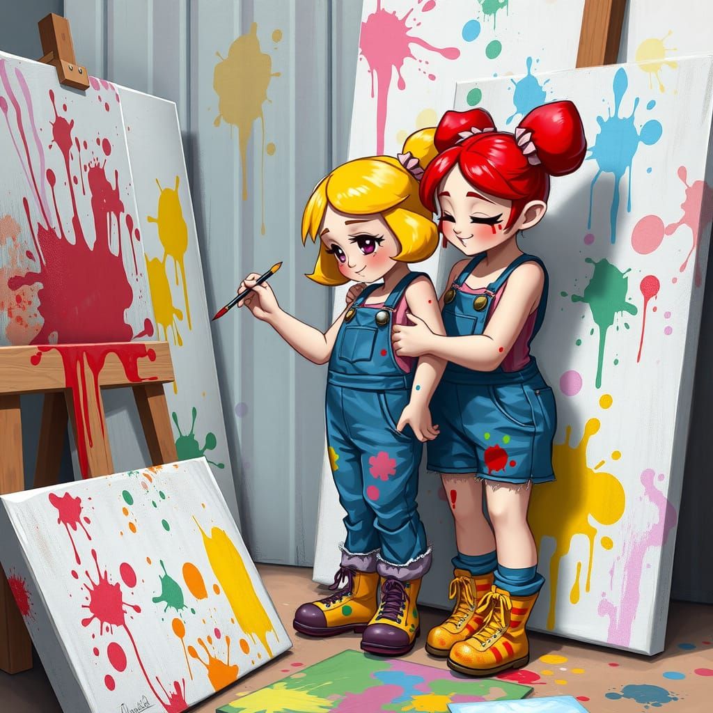 Whimsical Powerpuff Girls Create Art Together in Dreamlike S...