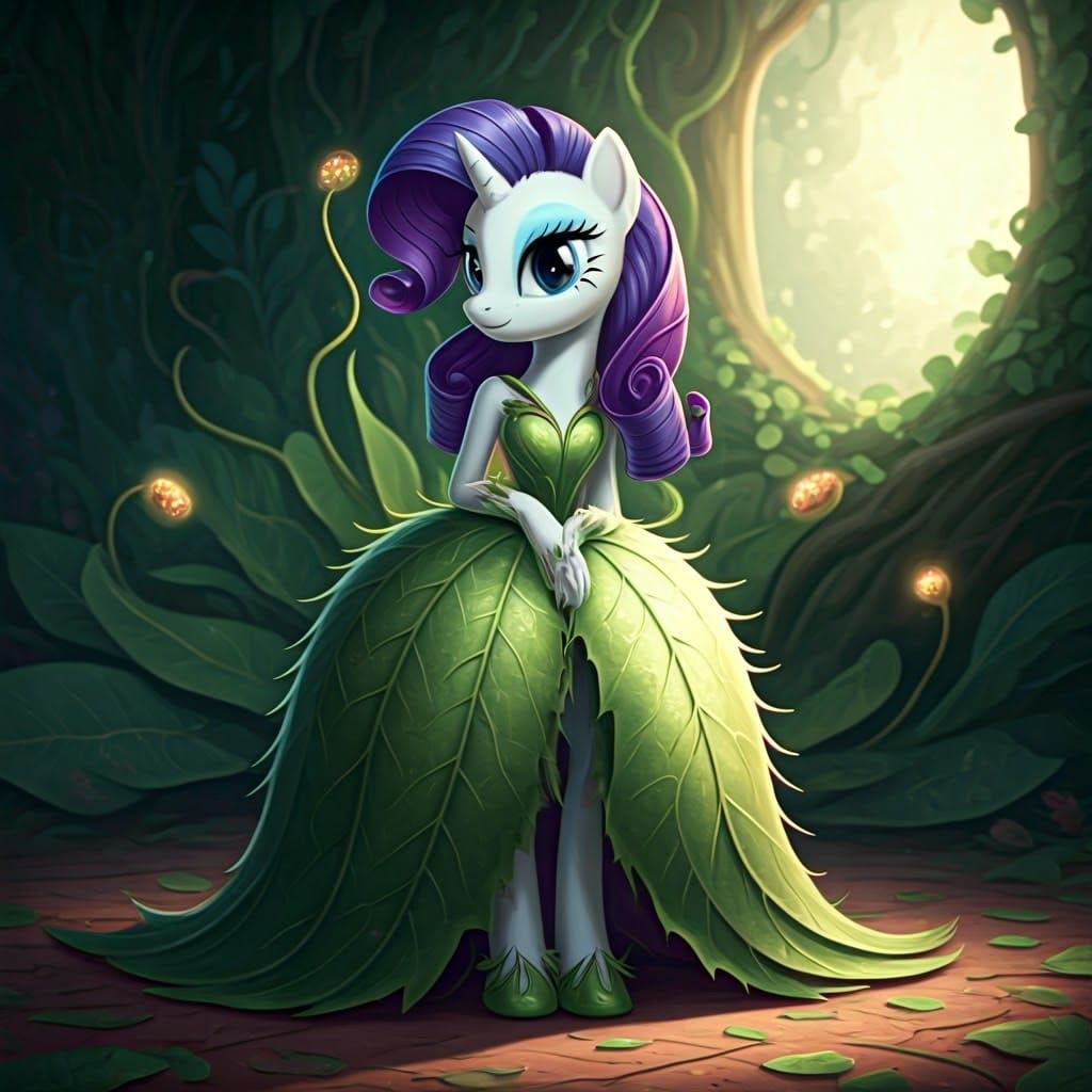 Elegant Rarity in Whimsical Venus Fly Trap Gown