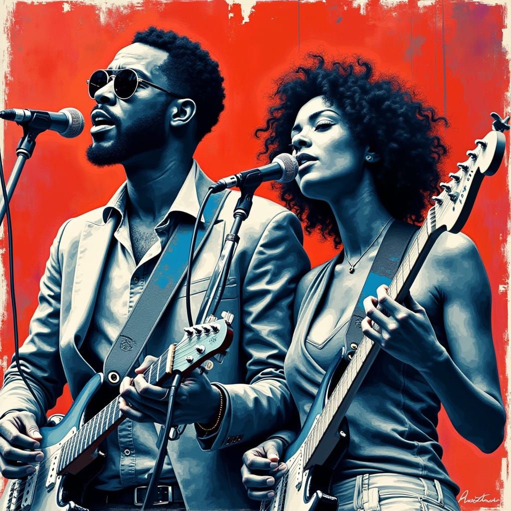 Dynamic Blues Performance in Visceral Colors