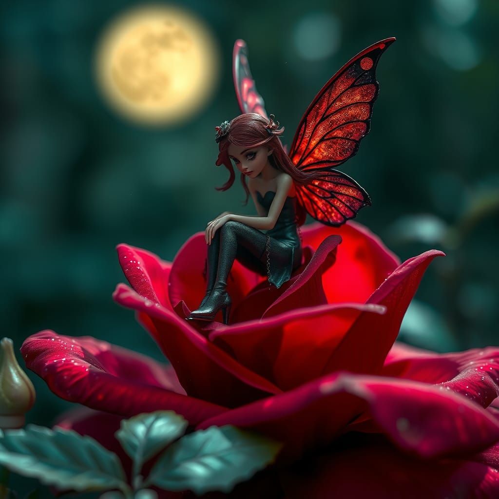 Gothic Tiny Rose Fairy