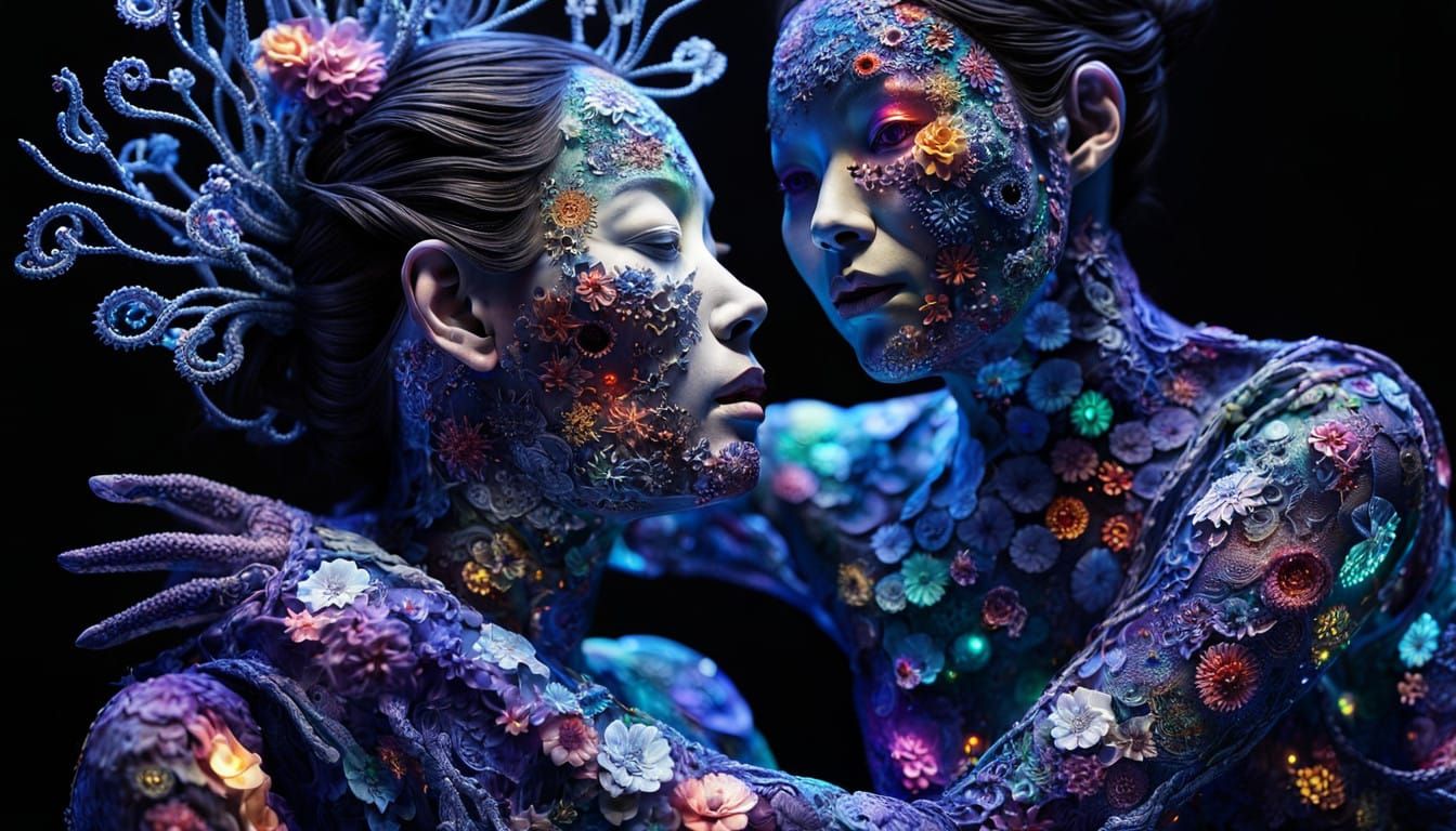 Grotesquecore Goddess in Multichromatic Flare