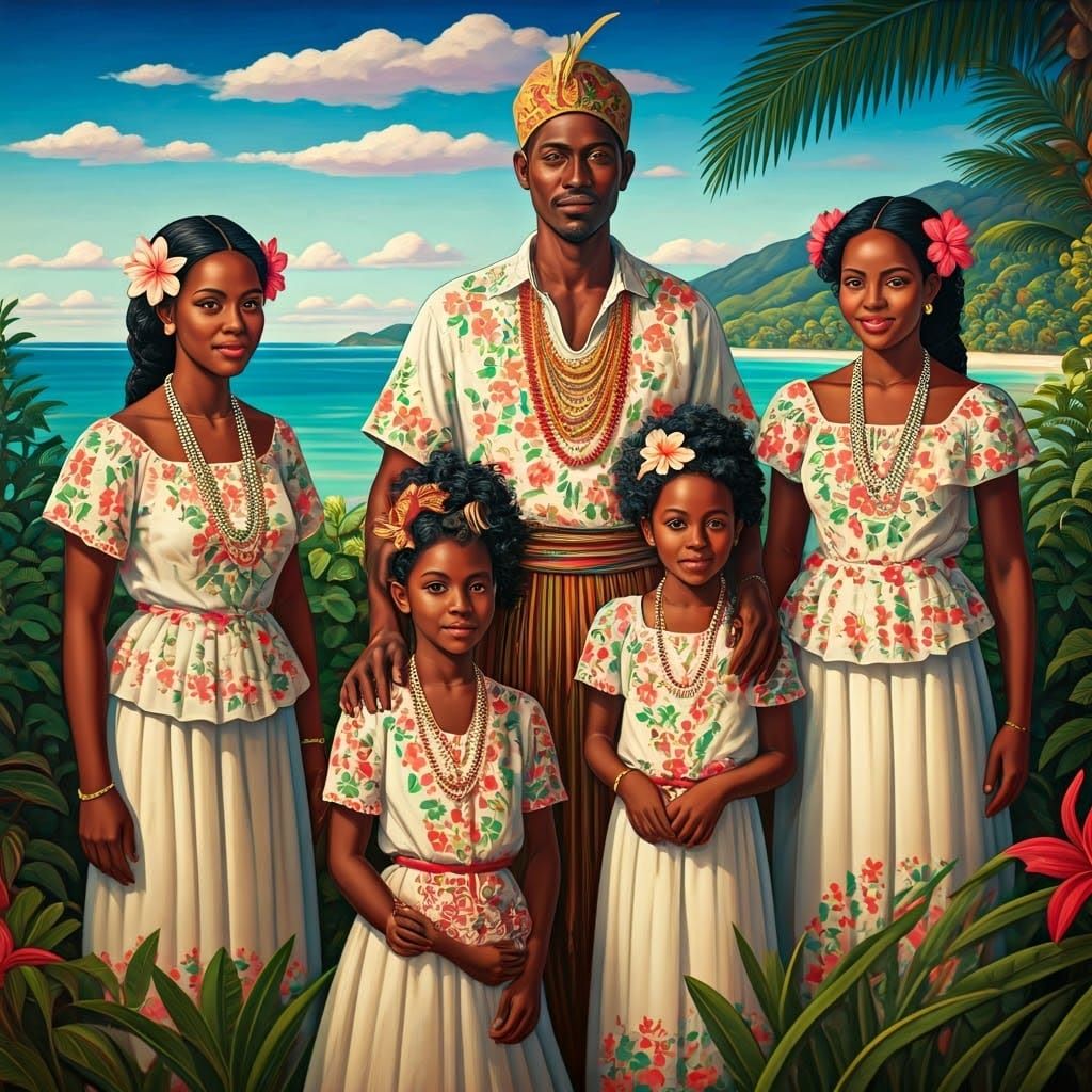 A family from the Seychelles