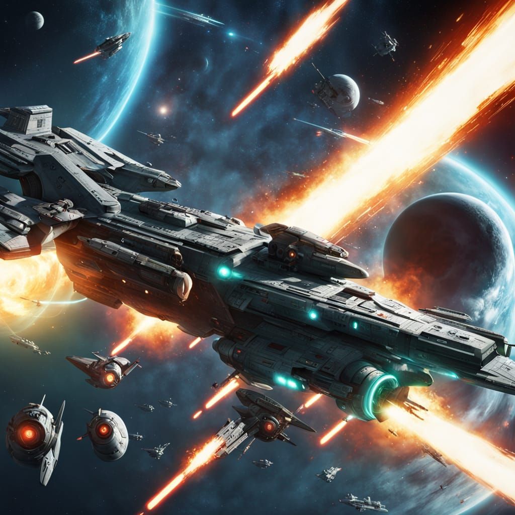 Epic Duel of Light and Darkness in Cosmic Battle