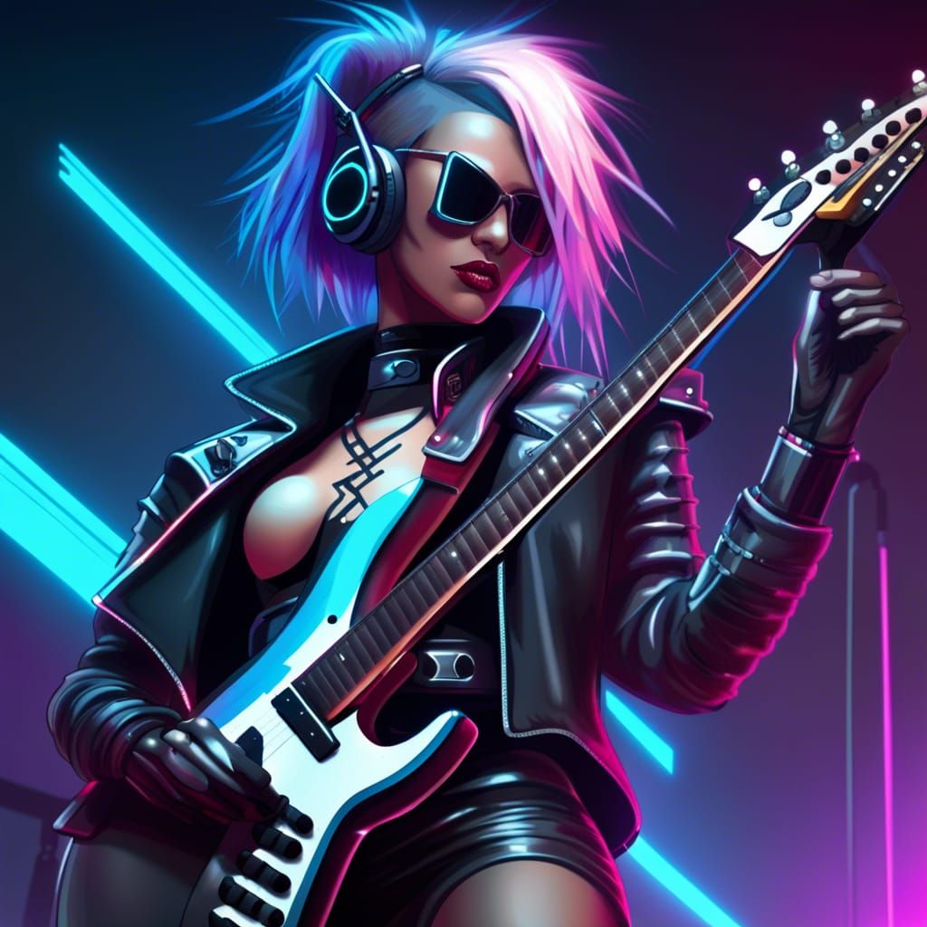 Cyberpunk Popstar Rocks the Stage with Cybernetics