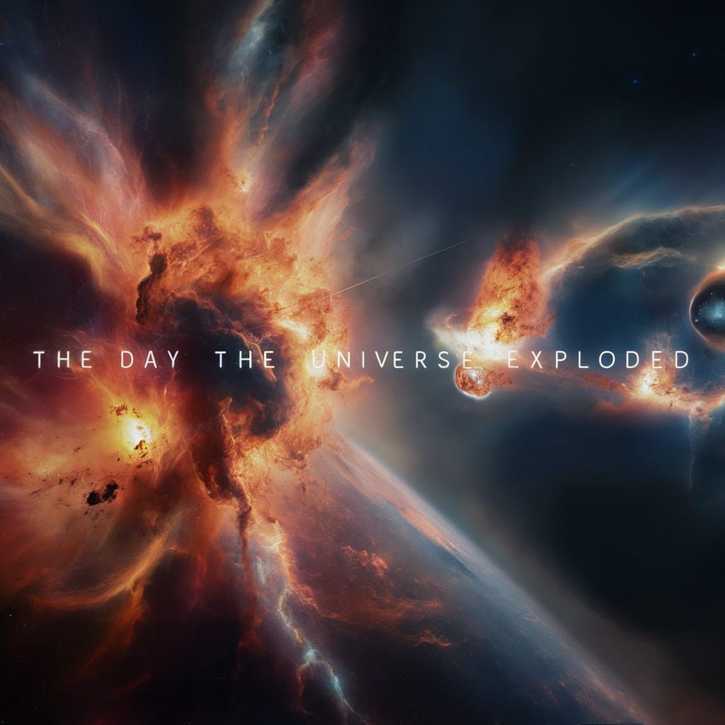 Cosmic Explosion Movie Poster in 16k Resolution