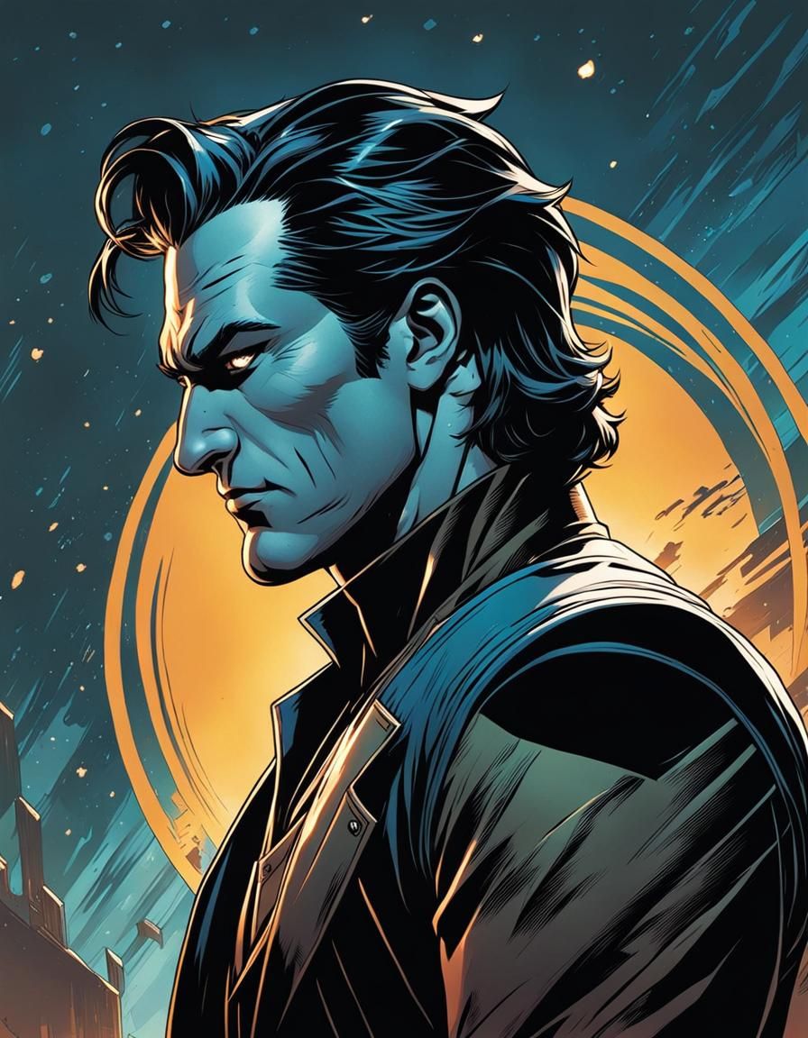 Comic Book Art of a Young Supervillain