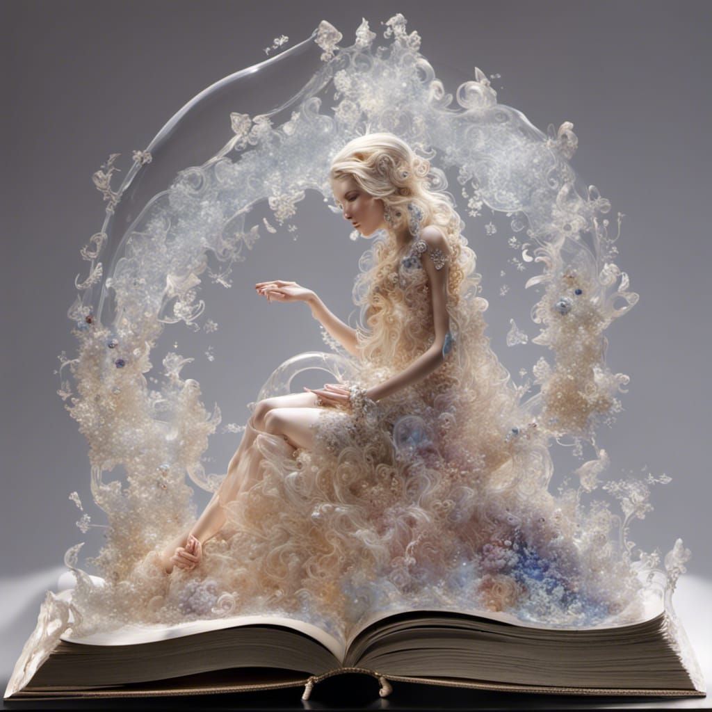 Crystal Figurines Emerge from Fairy Tale Book