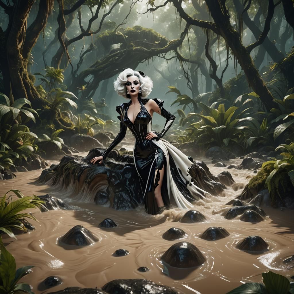 Cruella de Vil Sinking: Detailed Matte Painting
