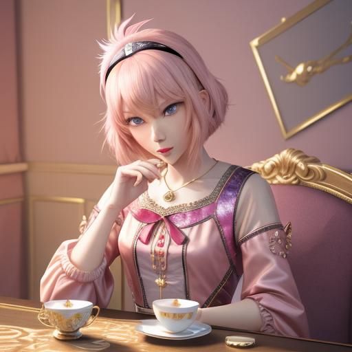 Taylor Swift as Anime Tarot Reader in 3D Art