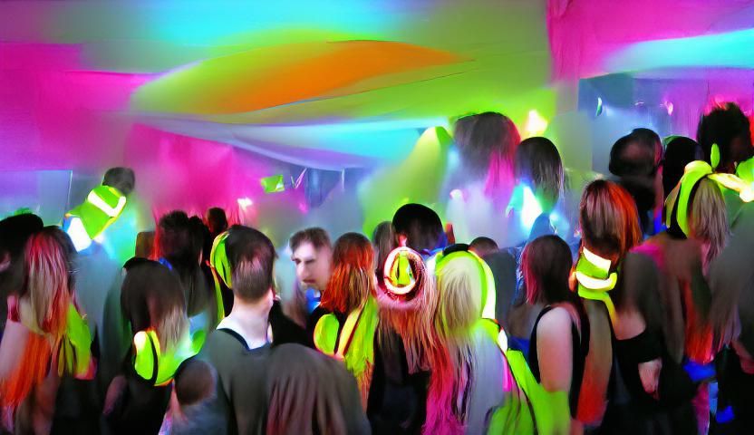 Abstract Light Display in Vibrant Colors