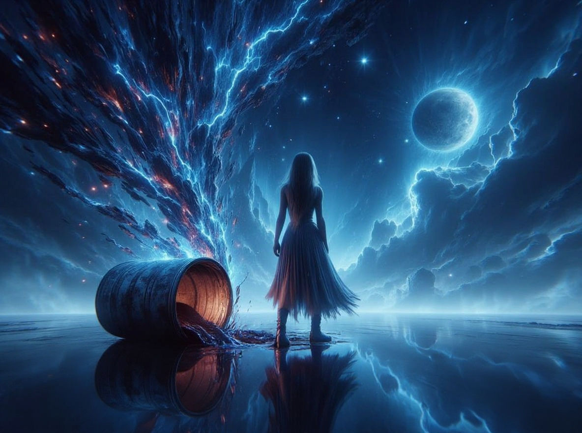 Liquid Starry Night Sky Spill