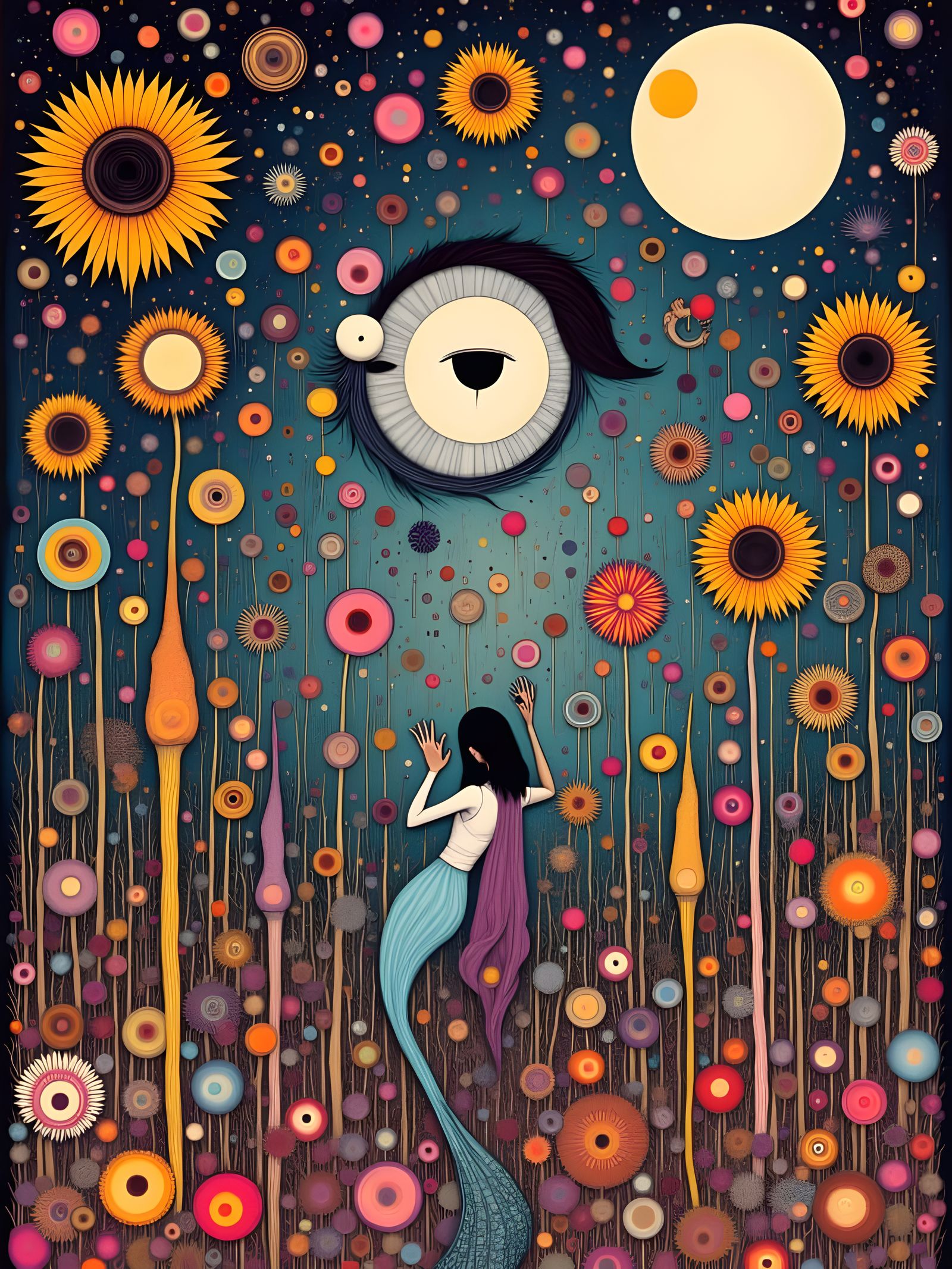 Through life, she moves