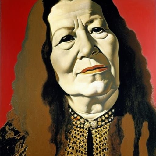 Lucian Freud Inspired Portrait of 1960s Woman