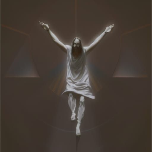 Christ Portrait in Romanticism Style