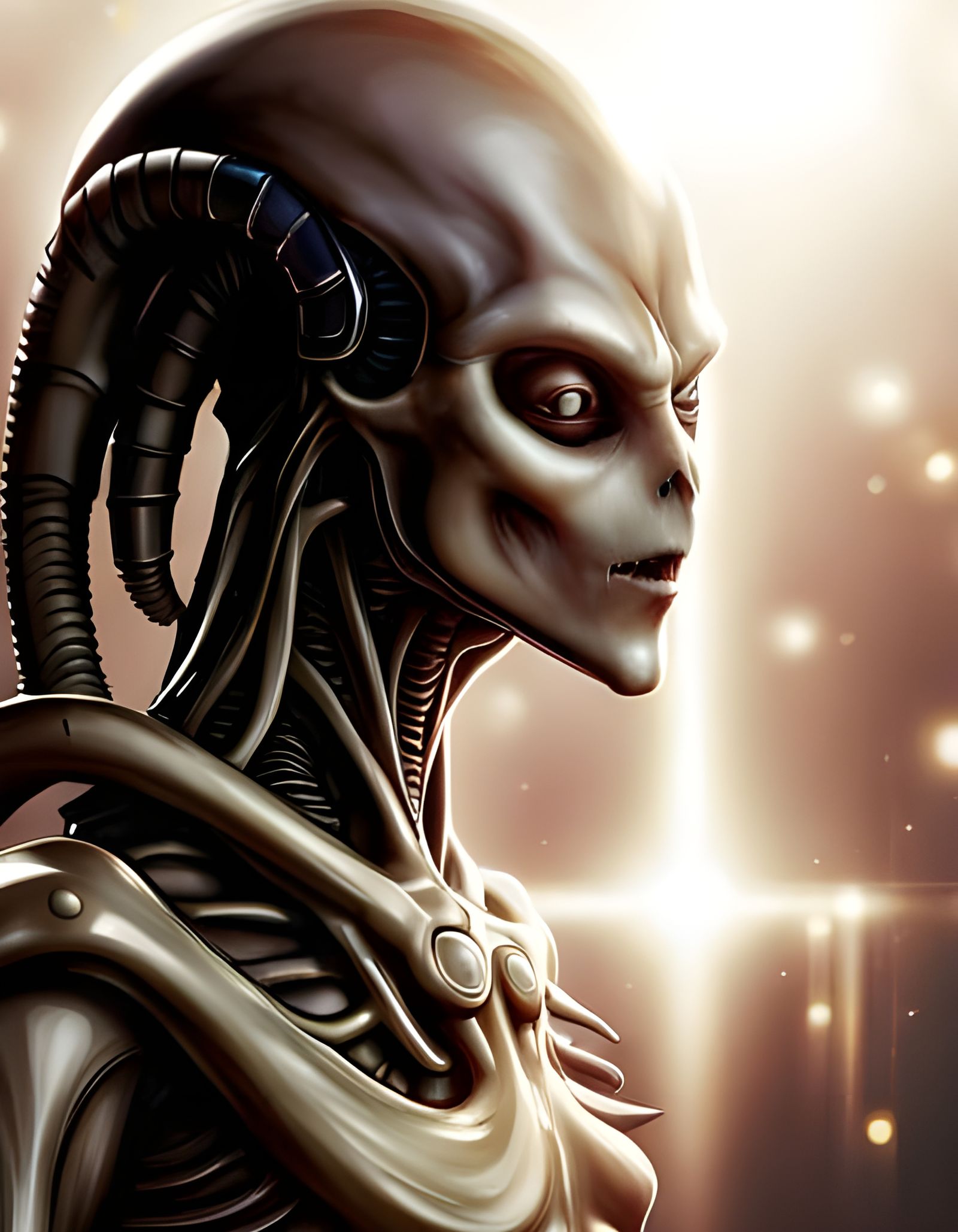 Xenomorph in Biopunk Style, Detailed 8K